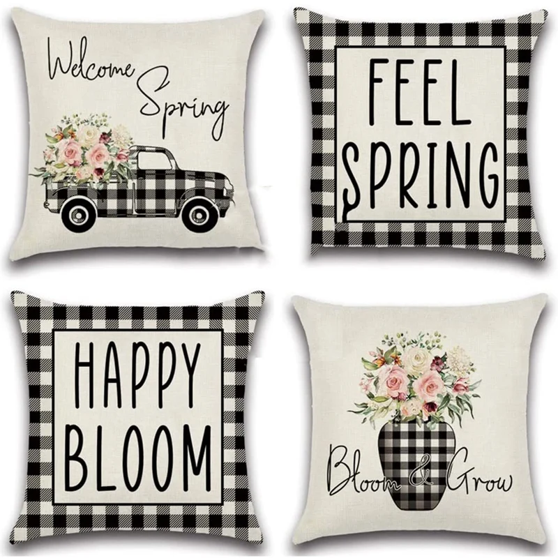 Spring Pillow Covers 18X18 Set Of 4 Farmhouse Pillow Covers Spring Decoration Outdoor Throw Pillows For Home
Spring Pillow Covers 18X18 Set Of 4 Farmhouse Pillow Covers Spring Decoration Outdoor Throw Pillows For Home