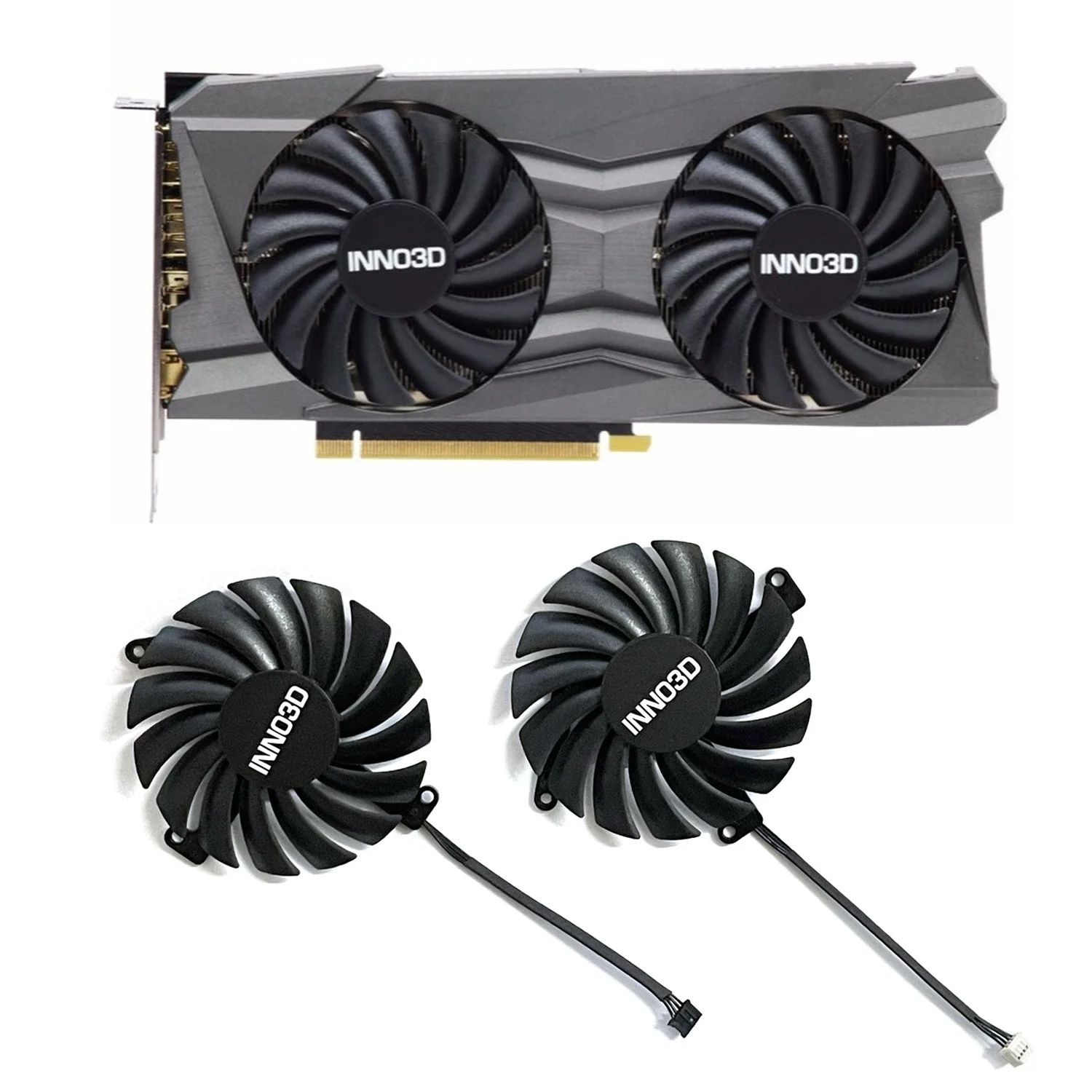 

Вентилятор для видеокарты Inno3D Geforce RTX 3050 3060 3060Ti 3070 3080 Black Gold Extreme Edition, 4 контакта, 12 В постоянного тока, а, CF-12915S 85 мм