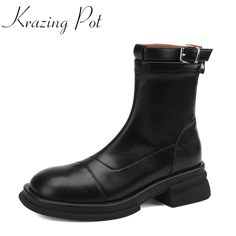 Ботильоны Krazing Pot из коровьего спилка, ботинки челси на среднем каблуке, с круглым носком, на молнии, современные ботильоны на платформе с пря...
Ботильоны Krazing Pot из коровьего спилка, ботинки челси на среднем каблуке, с круглым носком, на молнии, современные ботильоны на платформе с пря...