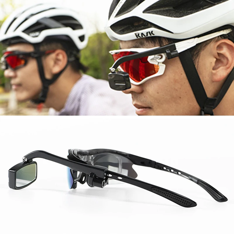 

1pc Bike Bicycle Cycling Riding Glasses Rear View Mirror 360 Rearview Adjustment Rear View Eyeglass Mount Helmet