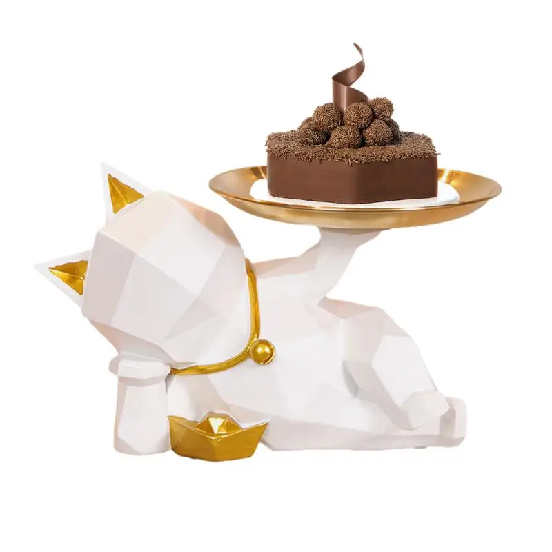 Nordic Resin Cat Tray Statue Cat Sculpture Figurine Storage Plate Desktop Ornaments Home Decoration Animal Sculpture decor 
Nordic Resin Cat Tray Statue Cat Sculpture Figurine Storage Plate Desktop Ornaments Home Decoration Animal Sculpture decor