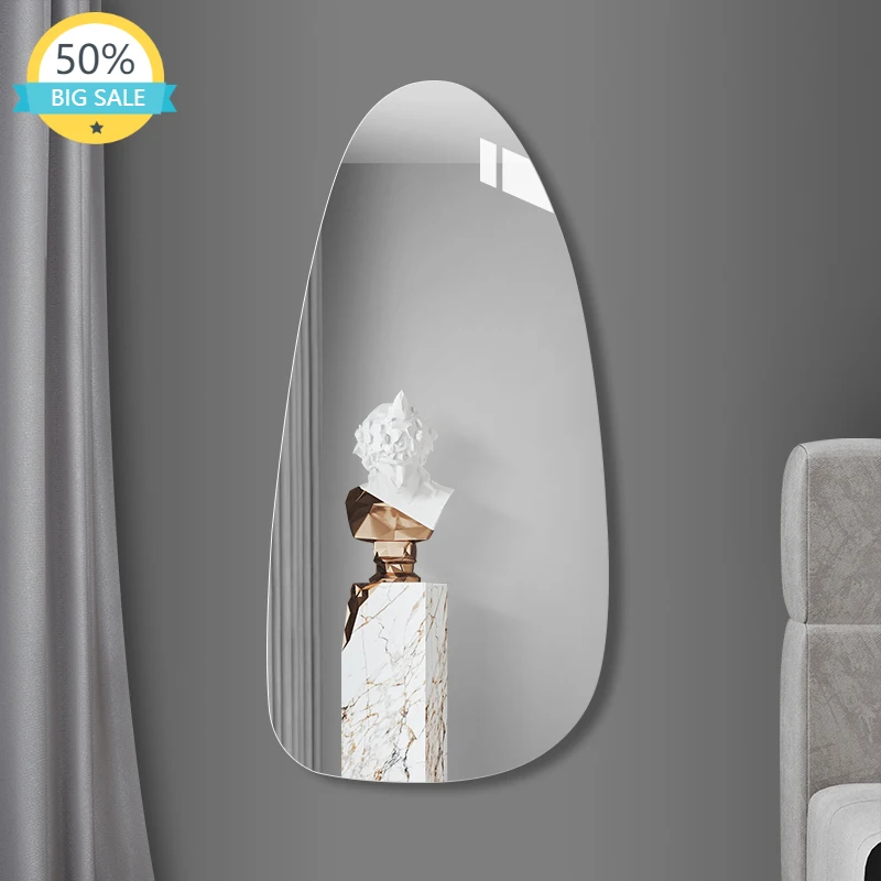 Irregular Dressing Mirror Bedroom Modern Style Full Body Make Up Mirror Wall Hanging Adhesive Specchio Da Parete Room Decoration
Irregular Dressing Mirror Bedroom Modern Style Full Body Make Up Mirror Wall Hanging Adhesive Specchio Da Parete Room Decoration