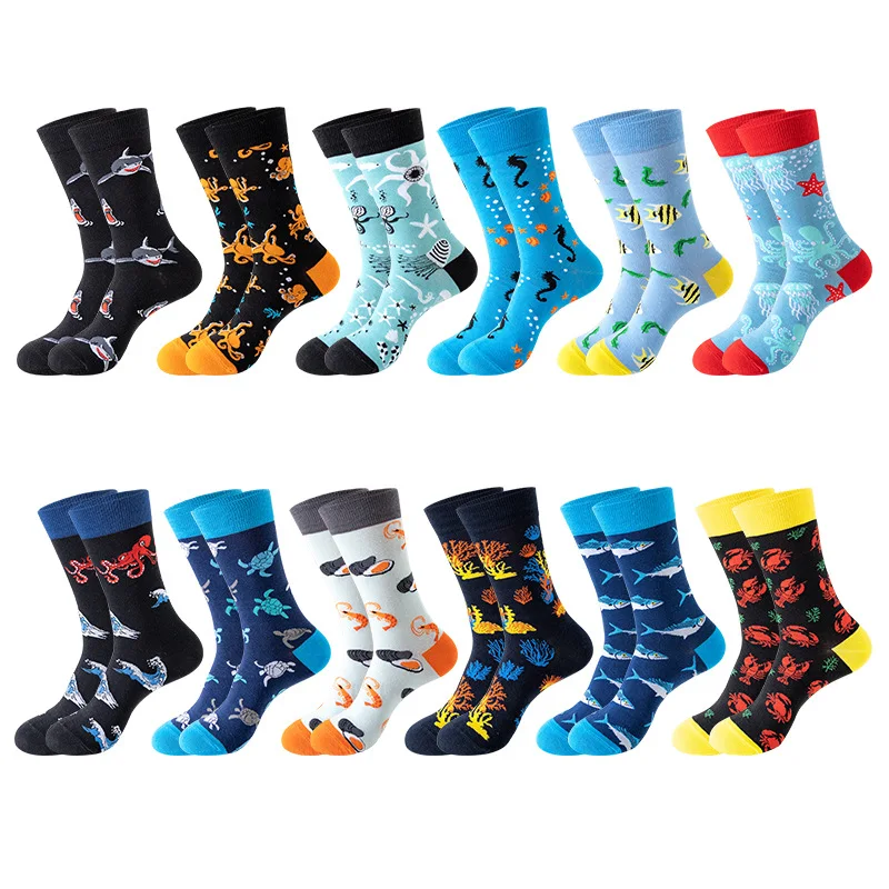 Cute Artistic Design Ocean Animal Pattern Couple Socks Colorful Casual Cozy Women Cotton Socks Funny Print Creative Men's Socks
Cute Artistic Design Ocean Animal Pattern Couple Socks Colorful Casual Cozy Women Cotton Socks Funny Print Creative Men's Socks