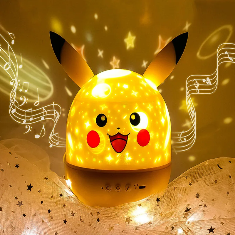 Pokemon Pikachu projection lamp rotating music box remote control children's bedroom night light toy children's Christmas gift
Pokemon Pikachu projection lamp rotating music box remote control children's bedroom night light toy children's Christmas gift