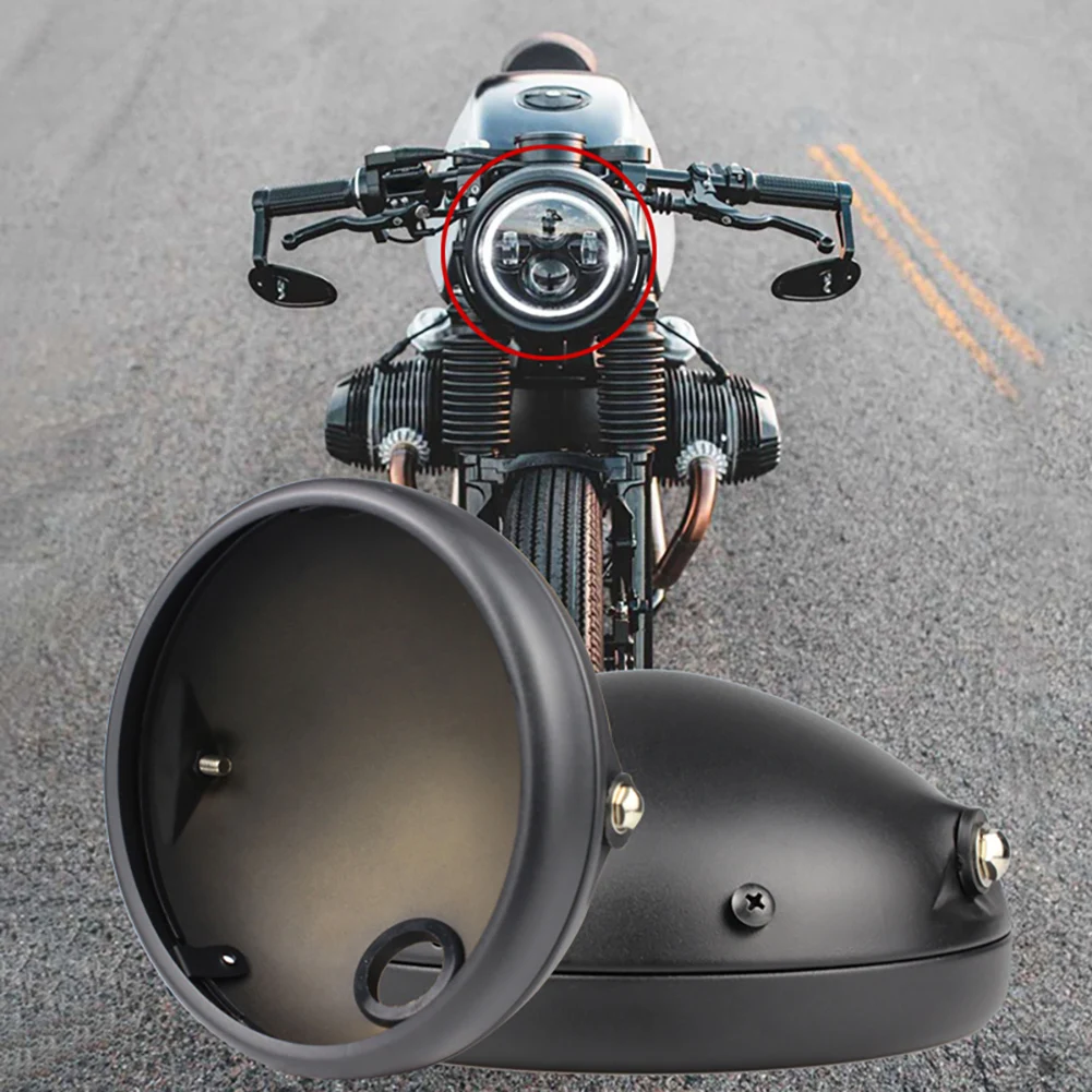 Motorcycle Headlamp Housing 7-Inch Round Headlight Rear Housing Metal Protective Shell with Mounting Bracket Accessories
Motorcycle Headlamp Housing 7-Inch Round Headlight Rear Housing Metal Protective Shell with Mounting Bracket Accessories