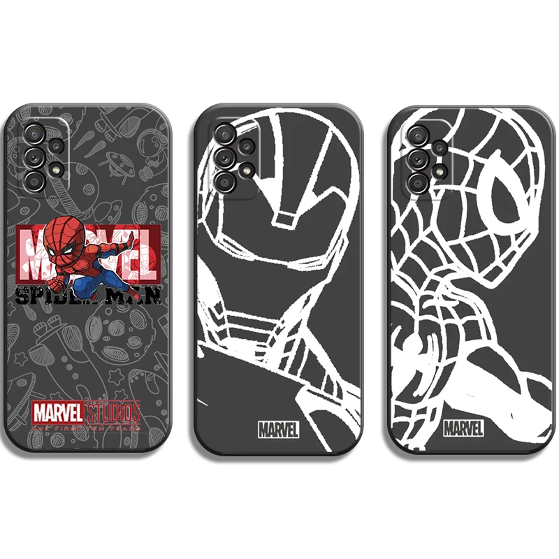 

Marvel Lron Spiderman Phone Cases For Samsung Galaxy A71 A51 4G A51 5G A52 4G A52 5G A72 4G A72 5G Funda Coque Carcasa