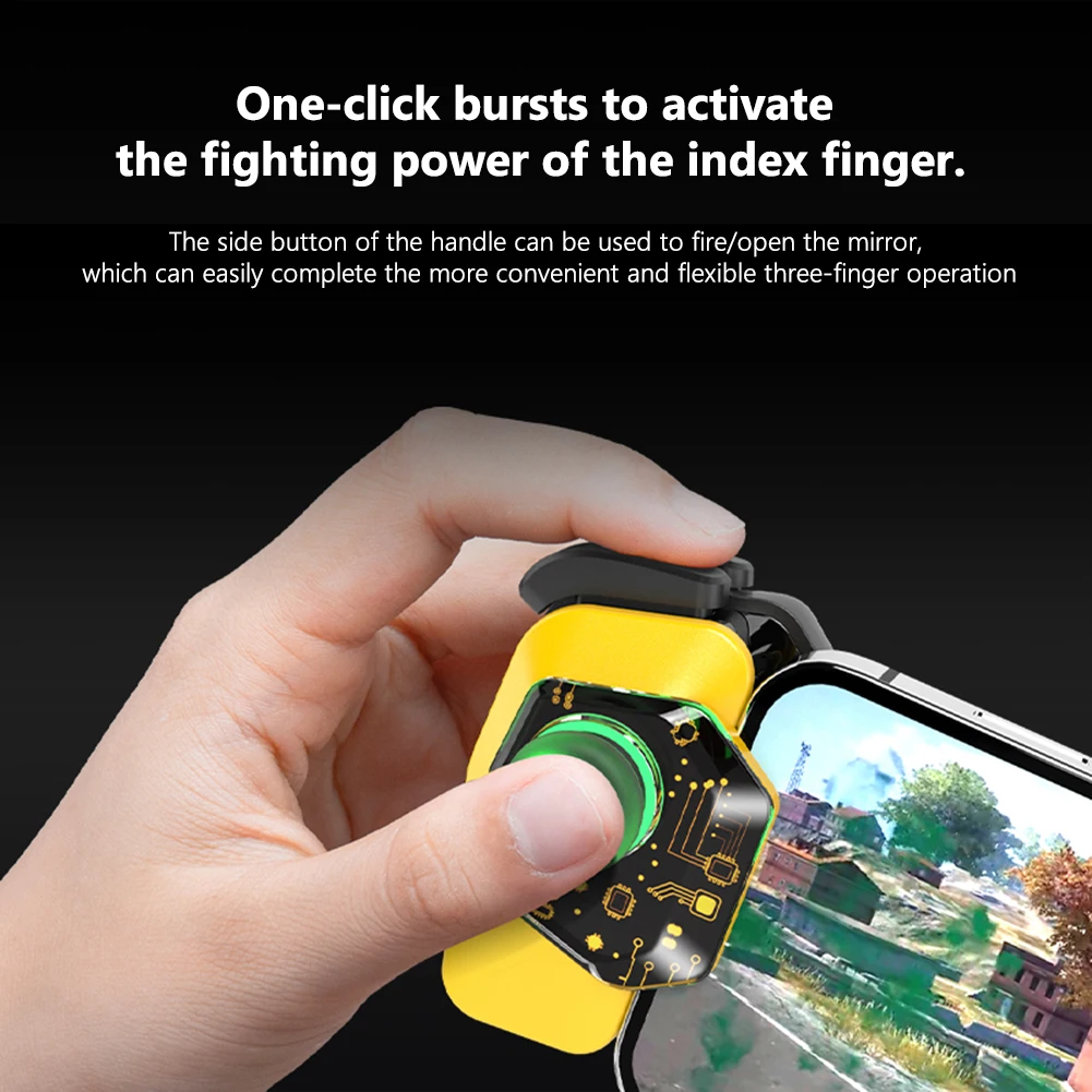 Bluetooth-compatible 5.0 Game Trigger 3 Finger 3D Joystick Type-C Rechargeable Aim Shooting Triggers Accessories for PUBG Mobile
Bluetooth-compatible 5.0 Game Trigger 3 Finger 3D Joystick Type-C Rechargeable Aim Shooting Triggers Accessories for PUBG Mobile