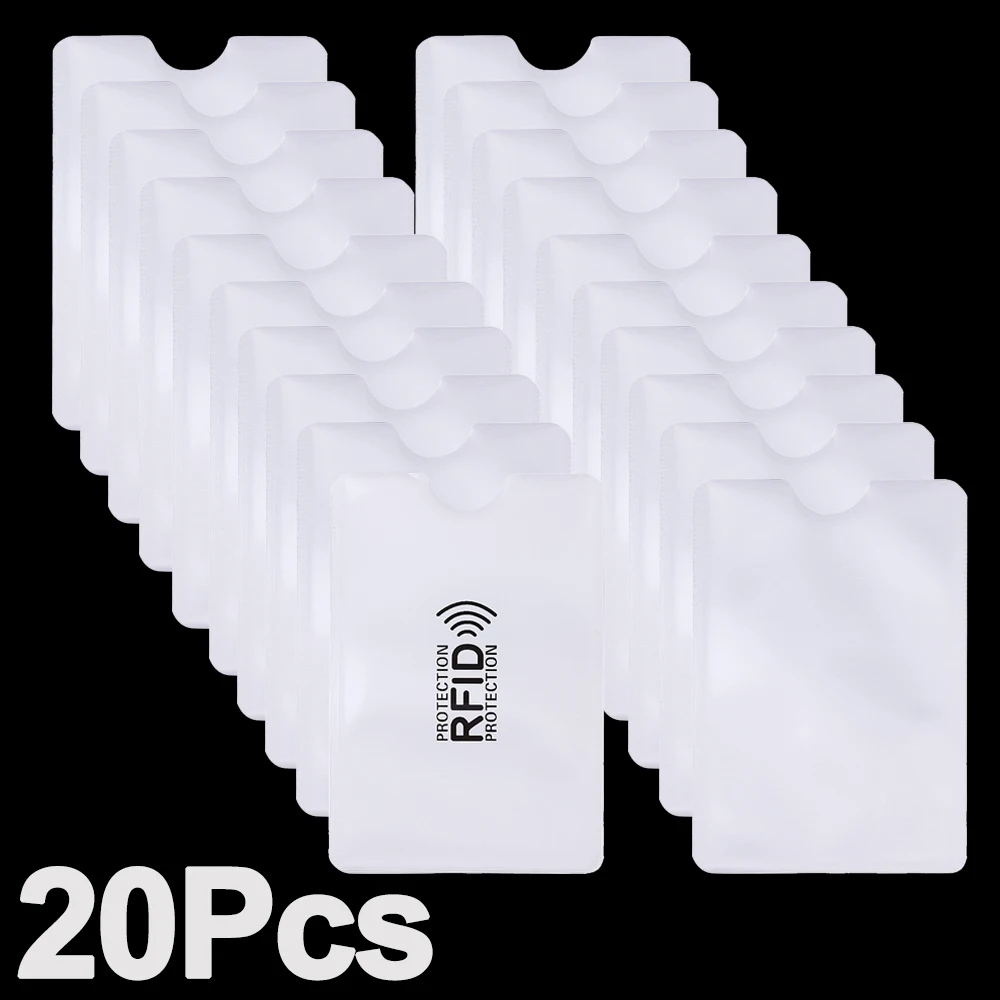 20Pcs Aluminum Foil Card Sleeves Silver Anti Demagnetization Ferrule Case Anti Theft Scan Credit Bank ID Cards Protector Blocker
20Pcs Aluminum Foil Card Sleeves Silver Anti Demagnetization Ferrule Case Anti Theft Scan Credit Bank ID Cards Protector Blocker