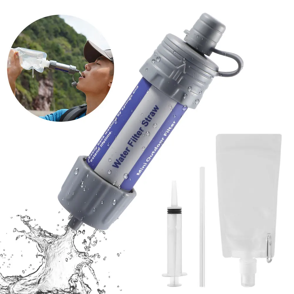 Outdoor Water Filtration Survival Water Filter Straw Water Filtration System Drinking Purifier For Emergency Hiking Camping
Outdoor Water Filtration Survival Water Filter Straw Water Filtration System Drinking Purifier For Emergency Hiking Camping