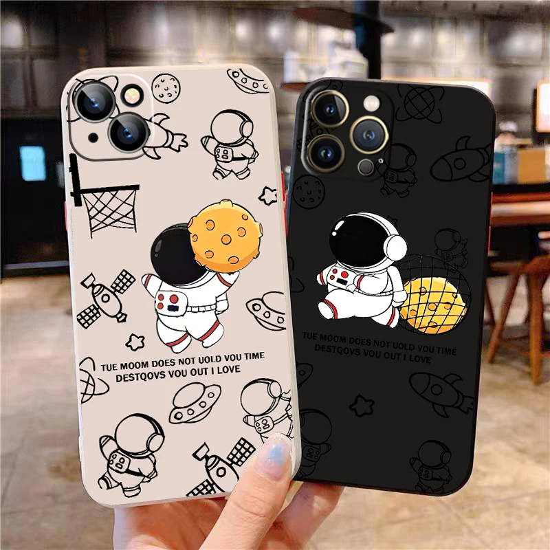 Cute astronaut For Apple iPhone 13 12 11 Pro Max 12 13 Mini SE 6 6S 7 8 Plus X XR XS Max Phone case Liquid Silicone funda coque
Cute astronaut For Apple iPhone 13 12 11 Pro Max 12 13 Mini SE 6 6S 7 8 Plus X XR XS Max Phone case Liquid Silicone funda coque