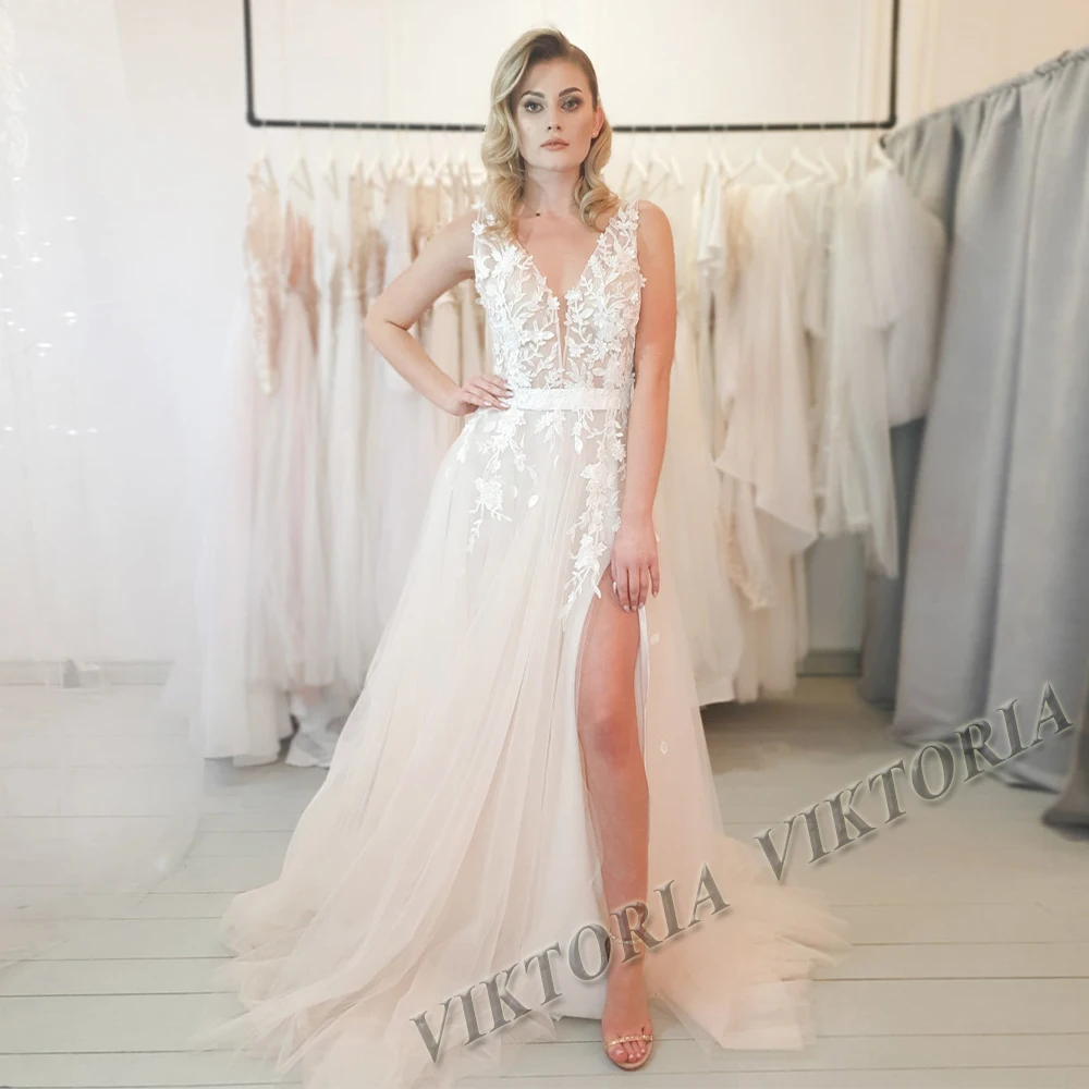 VIKTORIA Sexy Chic 2023 Wedding Dress Backless Sleeveless Tank For Bride A-LINE Appliques Women Vestidos De Novia Made To Order
VIKTORIA Sexy Chic 2023 Wedding Dress Backless Sleeveless Tank For Bride A-LINE Appliques Women Vestidos De Novia Made To Order