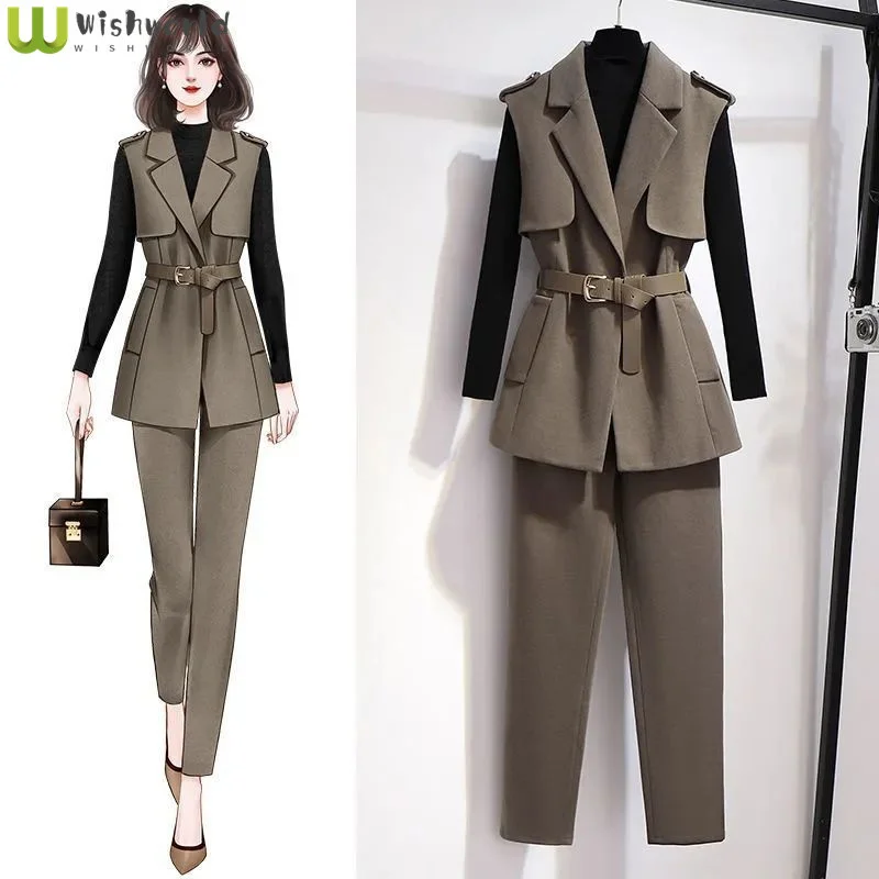 Professional Suit Temperament Goddess Model High-end Spring and Autumn Clothes 2022 New Age Reducing Three Piece Set
Professional Suit Temperament Goddess Model High-end Spring and Autumn Clothes 2022 New Age Reducing Three Piece Set