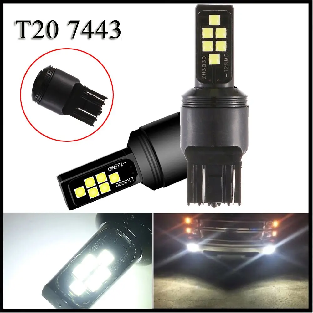 1Pc New White T20 7443 W21/5W 3030 12SMD Fog Bulb Car Brake Light Tail Lamp Turn Signal
1Pc New White T20 7443 W21/5W 3030 12SMD Fog Bulb Car Brake Light Tail Lamp Turn Signal