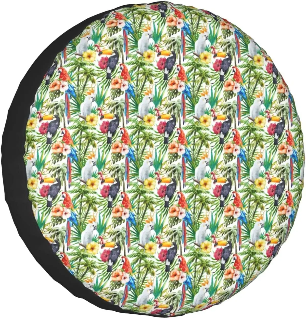 Защитная крышка для шин Toucan, водонепроницаемая накладка на колеса с принтом попугая, пальмы, Листьев, для грузовиков, внедорожников, трейлер... 
Защитная крышка для шин Toucan, водонепроницаемая накладка на колеса с принтом попугая, пальмы, Листьев, для грузовиков, внедорожников, трейлер...