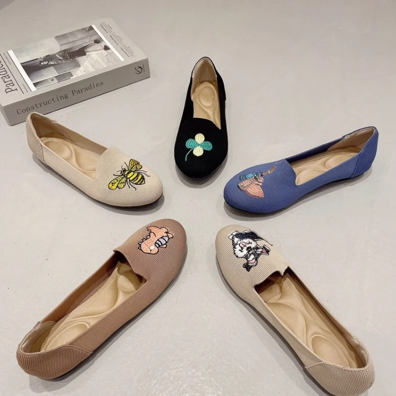 Women Flat Knitted Shoes Fashion Round Toe Women's Slip on Flat Casual Shoes Ballet Shoes Female Light Comfort Shoes Zapatillas
Women Flat Knitted Shoes Fashion Round Toe Women's Slip on Flat Casual Shoes Ballet Shoes Female Light Comfort Shoes Zapatillas