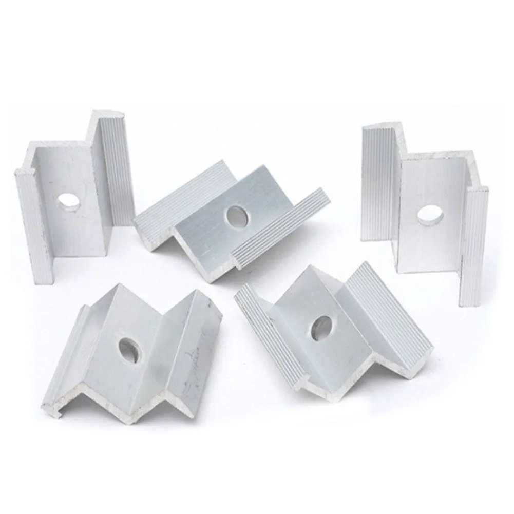 PV End Clamp Module 10pcs Set Accessories Aluminum Alloy Mounting Bracket Mounting Rail Photovoltaic Edge Clamp
PV End Clamp Module 10pcs Set Accessories Aluminum Alloy Mounting Bracket Mounting Rail Photovoltaic Edge Clamp