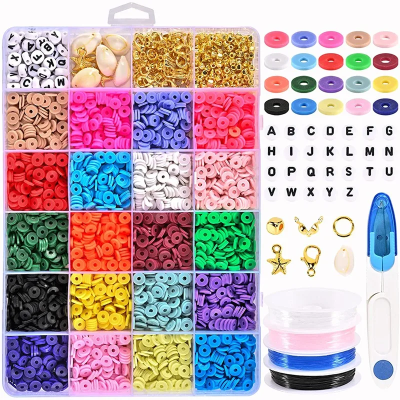 Polymer Clay Beads For Bracelets Making-4500 Pcs Clay Bead Kit With 6Mm Beads,For Jewelry Making & Arts - Perfect Gift
Polymer Clay Beads For Bracelets Making-4500 Pcs Clay Bead Kit With 6Mm Beads,For Jewelry Making & Arts - Perfect Gift