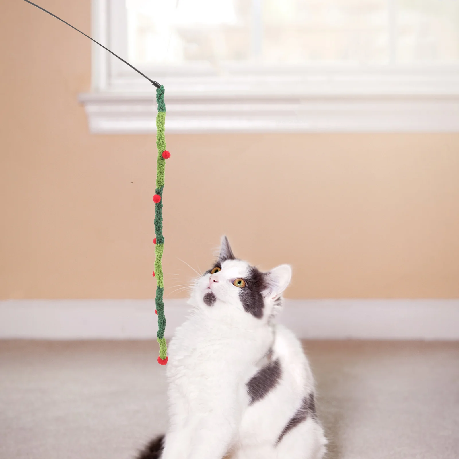 Christmas Cat Teaser Toys Teasing Stick Cute Plush Xmas Wand Hangings For Pet Kitten
Christmas Cat Teaser Toys Teasing Stick Cute Plush Xmas Wand Hangings For Pet Kitten