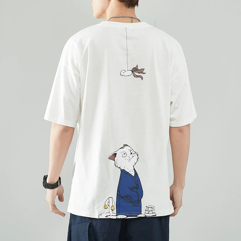 Cat Print T Shirt Men Japanese Hip Hop T-Shirts Oversized Short Sleeve Tshirt Summer Cotton Y2k Streetwear Hip Hop Clothes
Cat Print T Shirt Men Japanese Hip Hop T-Shirts Oversized Short Sleeve Tshirt Summer Cotton Y2k Streetwear Hip Hop Clothes