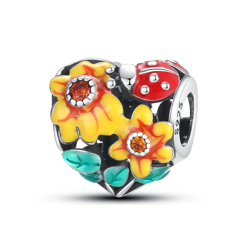 100% Real 925 Sterling Silver Sunflower ladybug Charms Fit Original Pandora Bracelet&Bangle Making Fashion DIY Jewelry For Women
100% Real 925 Sterling Silver Sunflower ladybug Charms Fit Original Pandora Bracelet&Bangle Making Fashion DIY Jewelry For Women
