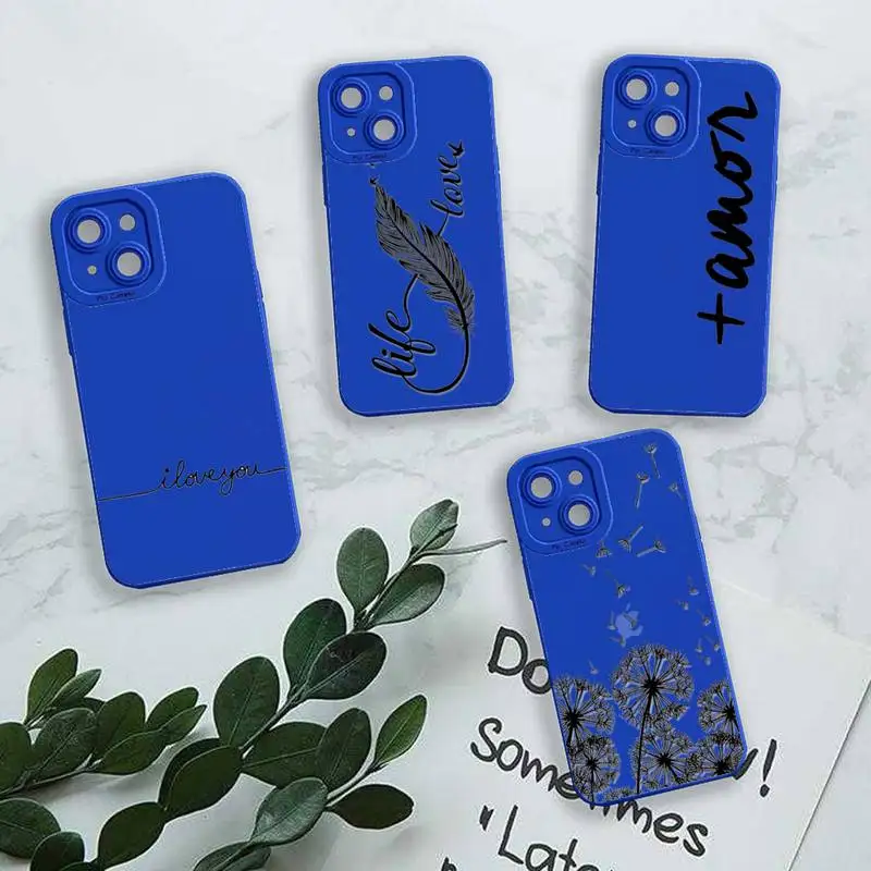 Dandelion Feather art Text Phone Case For iPhone 13 12 11 Pro MAX Mini X XS XR 7 8 Plus Liquid Silicone Klein Blue
Dandelion Feather art Text Phone Case For iPhone 13 12 11 Pro MAX Mini X XS XR 7 8 Plus Liquid Silicone Klein Blue