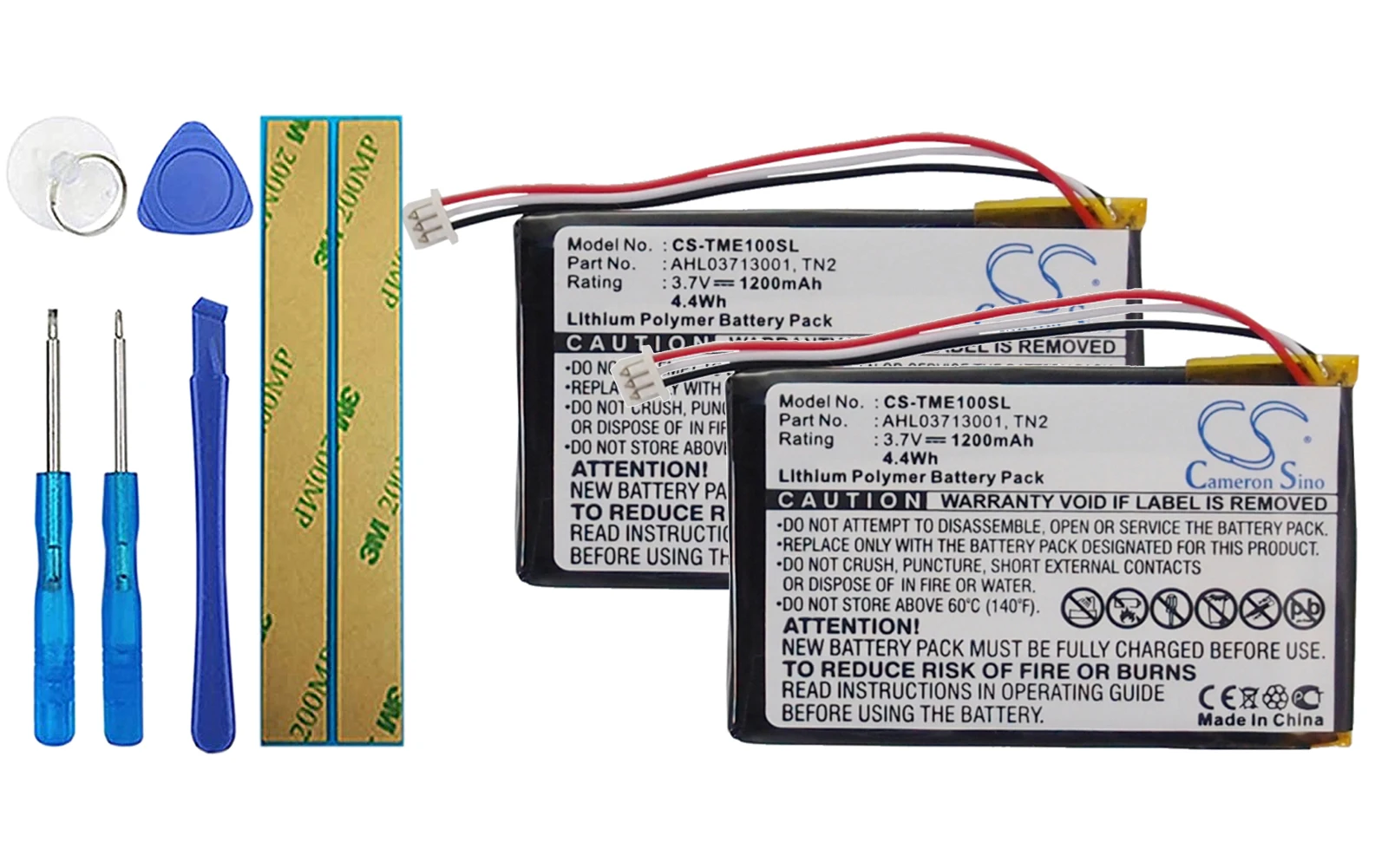 2 упаковки, аккумулятор 1200 мА для TomTom AVN4430, Eclipse, TNS410 AHL03713001, TN2 
2 упаковки, аккумулятор 1200 мА для TomTom AVN4430, Eclipse, TNS410 AHL03713001, TN2