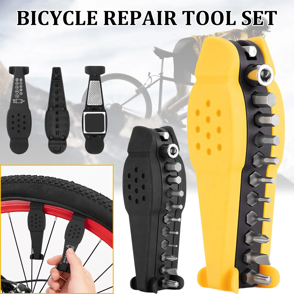 Bicycle Multifunctional Repair Tool Portable 15-In-1 Screw Tool Kit Bicycle Daily Maintenance Combination Bike Tire Repair Tools
Bicycle Multifunctional Repair Tool Portable 15-In-1 Screw Tool Kit Bicycle Daily Maintenance Combination Bike Tire Repair Tools