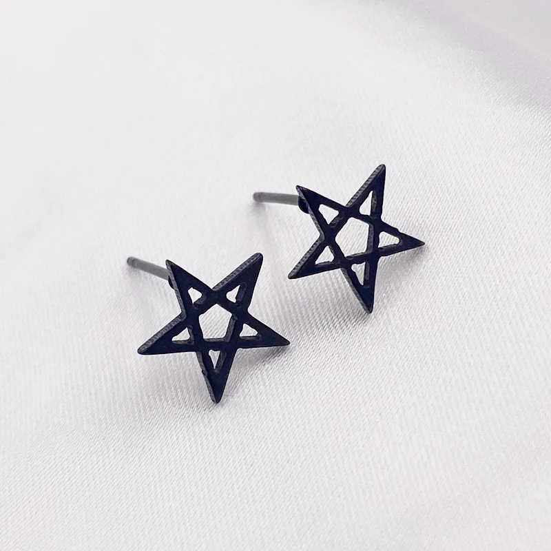 Small Metal Stud Earrings For Women Black Color Star Medical Piercing Stainless Steel Unusual Boucles D'Oreilles Fashion Jewelry
Small Metal Stud Earrings For Women Black Color Star Medical Piercing Stainless Steel Unusual Boucles D'Oreilles Fashion Jewelry