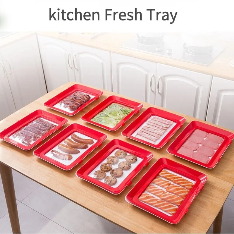 Fresh-Keeping Vacuum Food Plate Tray Food Preservation Box Seafood Beef Ham Refrigerator Food Storage Kitchen Tools
Fresh-Keeping Vacuum Food Plate Tray Food Preservation Box Seafood Beef Ham Refrigerator Food Storage Kitchen Tools