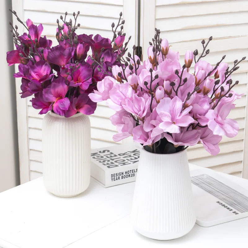 Artificial Silk Flowers Autumn Simulation Bouquet Magnolia Home Decoration Orchid Flower Photography Props Fake Flowers Wedding
Artificial Silk Flowers Autumn Simulation Bouquet Magnolia Home Decoration Orchid Flower Photography Props Fake Flowers Wedding