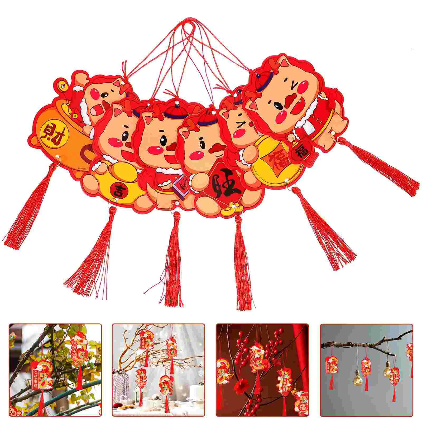 6 Pcs Wall Decor Chinese Style Pendant Decorate Potted Pendants New Year Decorations
6 Pcs Wall Decor Chinese Style Pendant Decorate Potted Pendants New Year Decorations