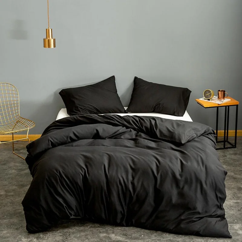 Duvet Cover Queen Size Black Color Bedclothes Comforter Cover King edredom Microfiber Quilt Cover(pillowcase need order
Duvet Cover Queen Size Black Color Bedclothes Comforter Cover King edredom Microfiber Quilt Cover(pillowcase need order
