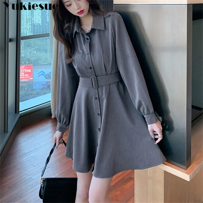Spring Autumn New Lapel collar Style Fashion Solid Leisure Harajuku Elegant Single breasted Waist Design Commuting style Dress
Spring Autumn New Lapel collar Style Fashion Solid Leisure Harajuku Elegant Single breasted Waist Design Commuting style Dress