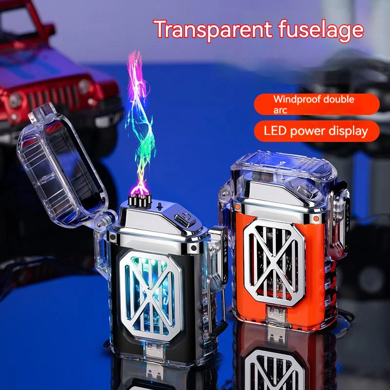 New Sci-fi USB Lighter Magical Transparent Windproof Lighter Double Arc Pulse Electric Lighter Outdoor Waterproof Lighter Gadget
New Sci-fi USB Lighter Magical Transparent Windproof Lighter Double Arc Pulse Electric Lighter Outdoor Waterproof Lighter Gadget