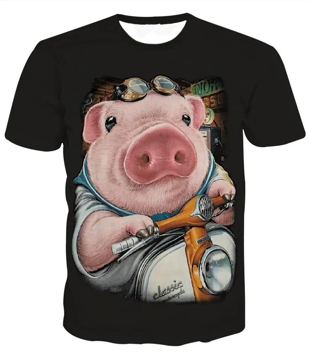 Cartoon Pig 3D Men T Shirt Funny Graphic Tops Casual Entertainment Printed T-shirt Personality Boy Girl Short Sleeve Clothing
Cartoon Pig 3D Men T Shirt Funny Graphic Tops Casual Entertainment Printed T-shirt Personality Boy Girl Short Sleeve Clothing