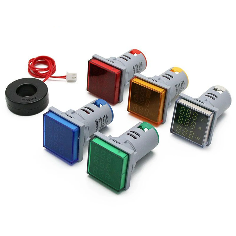 Square LED Digital Voltmeter Ammeter Hertz Meter 60~500V Signal Lights Voltage Current Frequency Combo Meter Indicator Tester
Square LED Digital Voltmeter Ammeter Hertz Meter 60~500V Signal Lights Voltage Current Frequency Combo Meter Indicator Tester