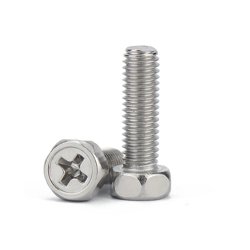 50pcs M6 M8 Hexagon Phillips Bolt Hexagonal L=10-40mm 16mm 20mm 25mm GB29.2 Cross Recessed Hexagon Bolts Screws Stainless Steel
50pcs M6 M8 Hexagon Phillips Bolt Hexagonal L=10-40mm 16mm 20mm 25mm GB29.2 Cross Recessed Hexagon Bolts Screws Stainless Steel
