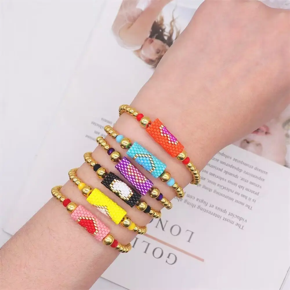 Miyuki Heart-shaped Stainless Steel Beaded Bracelets for Couples Women Hand Gifts Kpop Fashion Jewelry Man Pearl Bracelet
Miyuki Heart-shaped Stainless Steel Beaded Bracelets for Couples Women Hand Gifts Kpop Fashion Jewelry Man Pearl Bracelet