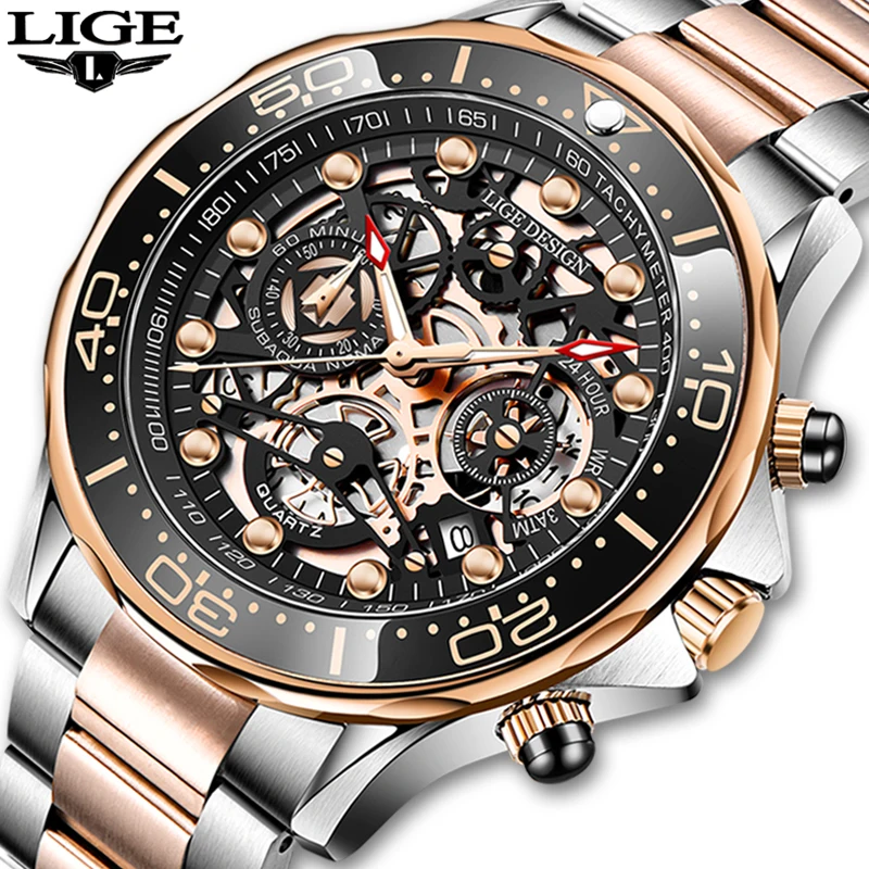 2022 LIGE Luxury Business Watch Men's Automatic Watches For Men Skeleton Hollow Quartz Wristwatches Waterproof Relogio Masculino
2022 LIGE Luxury Business Watch Men's Automatic Watches For Men Skeleton Hollow Quartz Wristwatches Waterproof Relogio Masculino