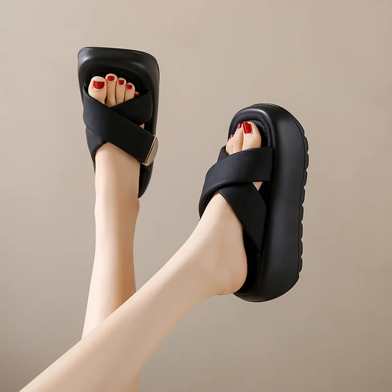 Сандалии женские на толстой подошве, пляжные шлепанцы с поролоновой подошвой, летняя обувь
Сандалии женские на толстой подошве, пляжные шлепанцы с поролоновой подошвой, летняя обувь