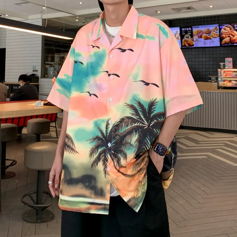 Summer Hawaiian Shirts Men Fashion Printed Casual Shirts Men Korean Style Loose Short Sleeve Shirts Mens Tie Dye Shirts M-5XL
Summer Hawaiian Shirts Men Fashion Printed Casual Shirts Men Korean Style Loose Short Sleeve Shirts Mens Tie Dye Shirts M-5XL
