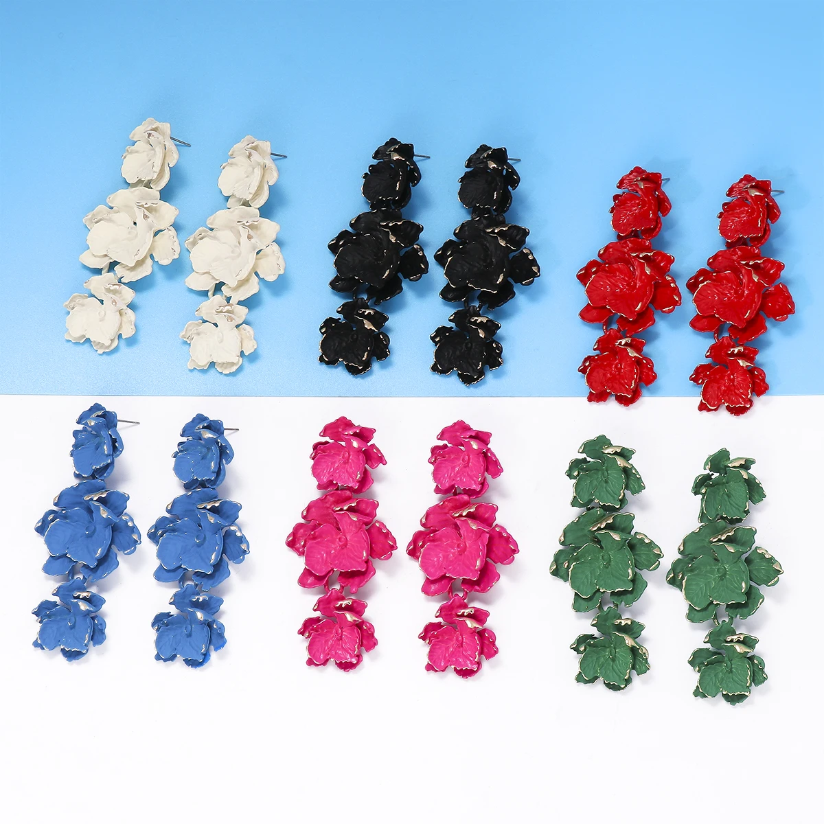 JURAN New Fashion Creative Design Irregular Metal Flower Leaf Long Drop Earrings Statement Jewelry for Women Girls 2023 Trend
JURAN New Fashion Creative Design Irregular Metal Flower Leaf Long Drop Earrings Statement Jewelry for Women Girls 2023 Trend