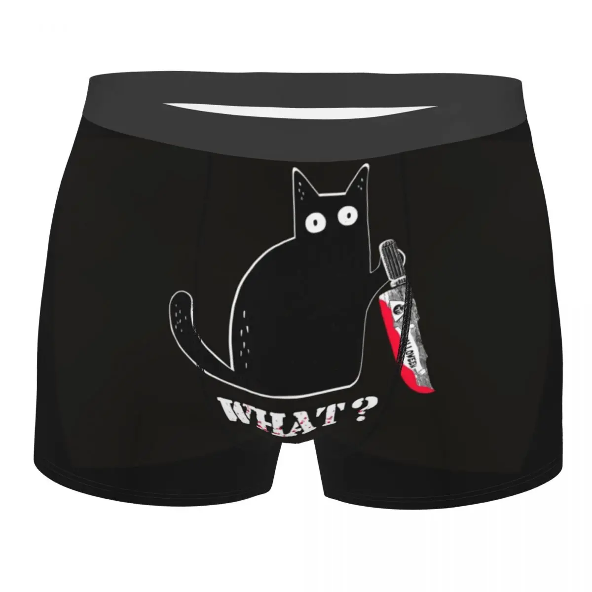 Men Boxer Briefs Shorts Panties Cat What Murderous Black Cat Halloween Saying Soft Underwear Homme Humor Underpants
Men Boxer Briefs Shorts Panties Cat What Murderous Black Cat Halloween Saying Soft Underwear Homme Humor Underpants