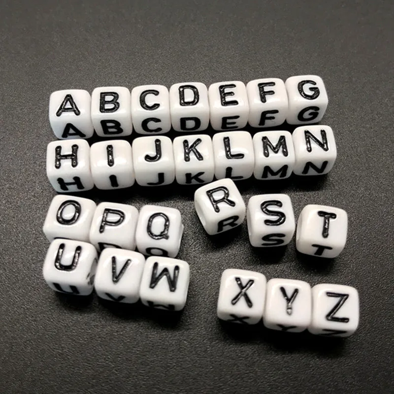 100pcs 6x6mm Square White Acrylic Spaced Beads Letter Beads Square 26 Letter Beads For Jewelry Making DIY Bracelet Necklace
100pcs 6x6mm Square White Acrylic Spaced Beads Letter Beads Square 26 Letter Beads For Jewelry Making DIY Bracelet Necklace