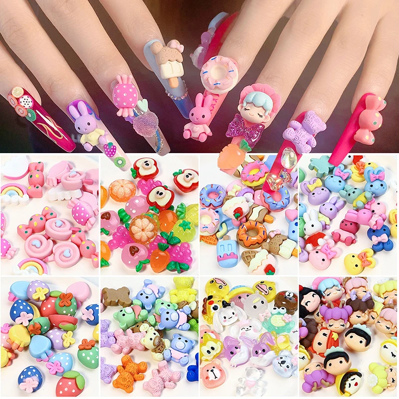 20Pcs Nail Art Accessories Kawaii love Heart Fruit Animals Manicure Decoration Resin Lollipop Bear 3D Charm for Nails DIY
20Pcs Nail Art Accessories Kawaii love Heart Fruit Animals Manicure Decoration Resin Lollipop Bear 3D Charm for Nails DIY