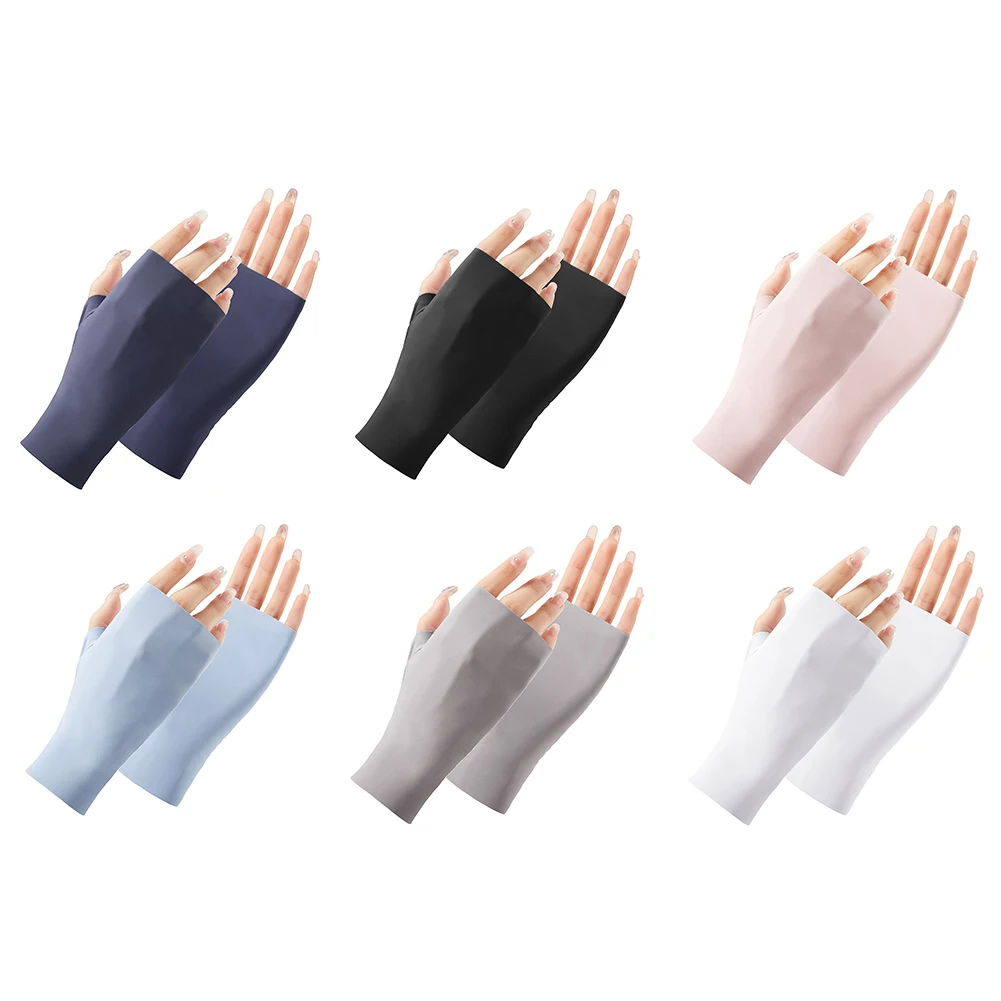 Summer Ice Silk Half Fingers Gloves Women Breathable Thin Fingerless Gloves Outdoor Riding Driving Gloves Sunscreen Mittens
Summer Ice Silk Half Fingers Gloves Women Breathable Thin Fingerless Gloves Outdoor Riding Driving Gloves Sunscreen Mittens
