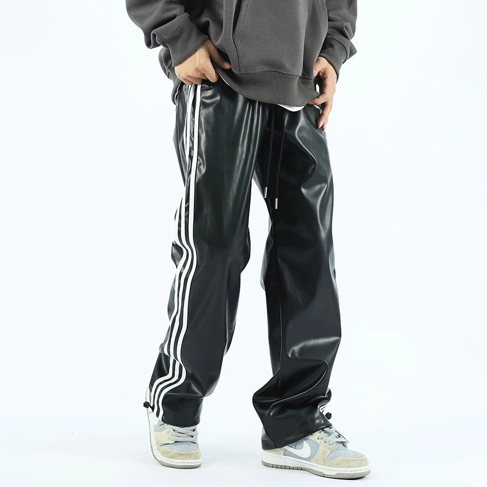 2023 New Elastic Waist Straight Trousers Men's Spring Autumn Loose Casual Mopping Wide-leg Pants Y2k Streetwear Leather Pants
2023 New Elastic Waist Straight Trousers Men's Spring Autumn Loose Casual Mopping Wide-leg Pants Y2k Streetwear Leather Pants