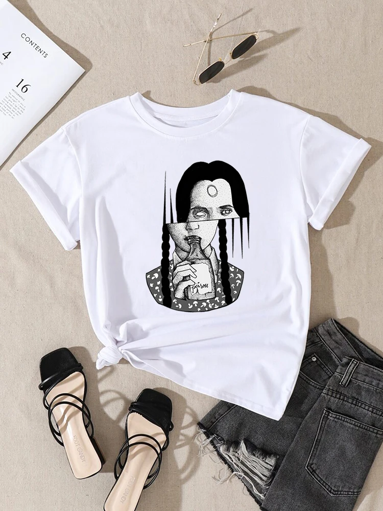 Poisonous Girl Printing Women's t Shirt Summer Breathable Tops Fashion Style Crewneck Tee Shirts Short Sleeved Women Tops Shirts
Poisonous Girl Printing Women's t Shirt Summer Breathable Tops Fashion Style Crewneck Tee Shirts Short Sleeved Women Tops Shirts