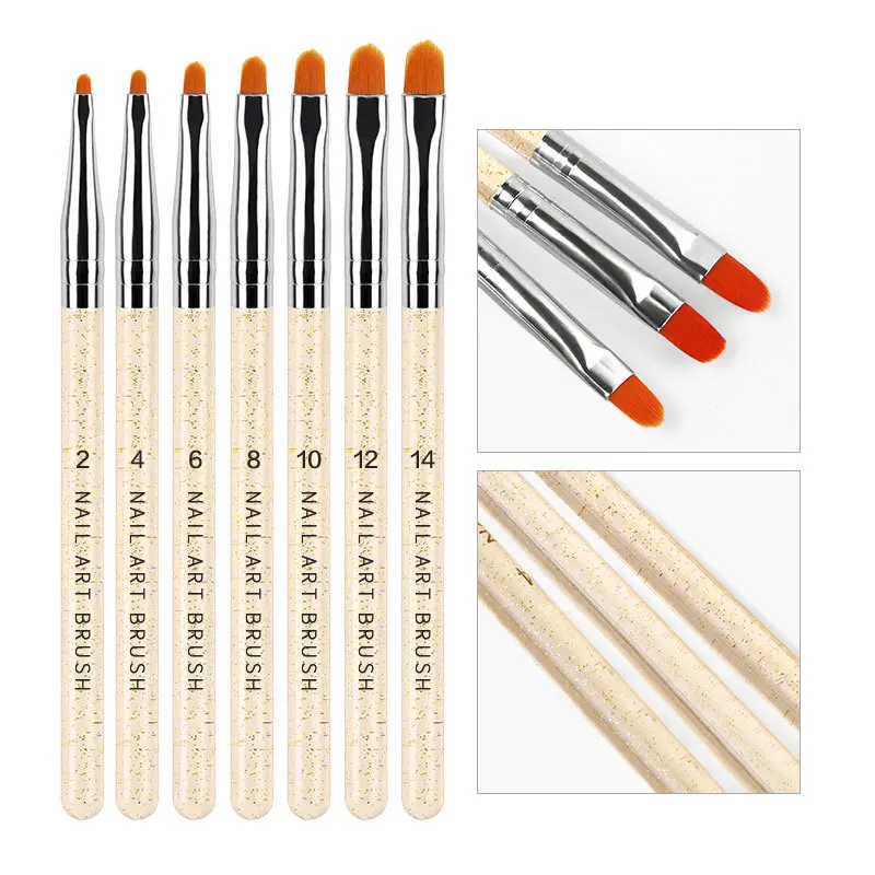 7Pcs Professional Manicure UV Gel Brush Pen Transparent Acrylic Phototherapy Nail Supplies Tools Nail Art Painting Drawing Brush
7Pcs Professional Manicure UV Gel Brush Pen Transparent Acrylic Phototherapy Nail Supplies Tools Nail Art Painting Drawing Brush