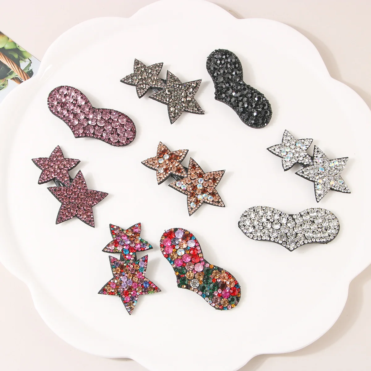 Wholesale 18Pcs Vintage Rhinestone Pentagram Hair Clip Fashion Shiny Barrettes Side Clips Girls Hair Accessories For Women
Wholesale 18Pcs Vintage Rhinestone Pentagram Hair Clip Fashion Shiny Barrettes Side Clips Girls Hair Accessories For Women